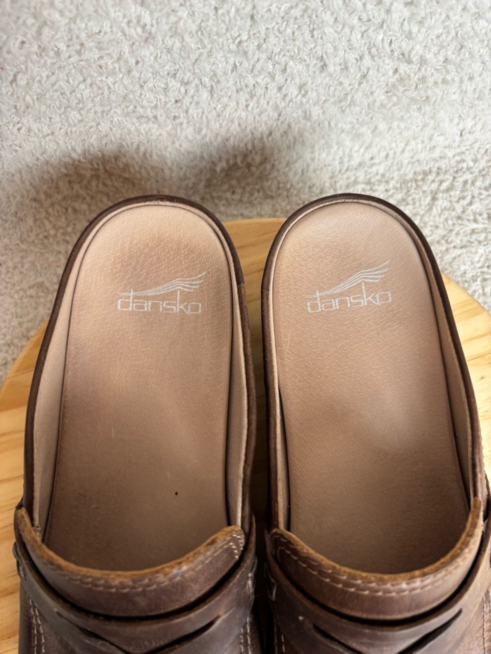 Dansko Shoes Womens 39 US 8.5-9 Brown Bel Oiled Penny Loafer Slip On Clogs - Picture 4 of 16